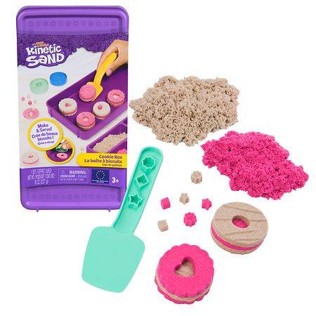 Kinetic Sand Cookie Box Set With Play, Pink-Brown