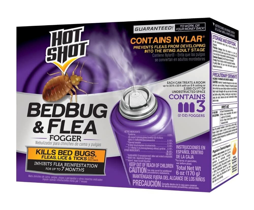 Hot Shot 2 Oz. Bed Bug And Flea Killer Fogger (3-Count)