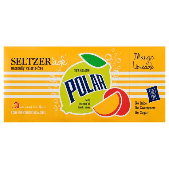 Polar Mango Limeade Seltzer (8 ct, 12 fl oz)