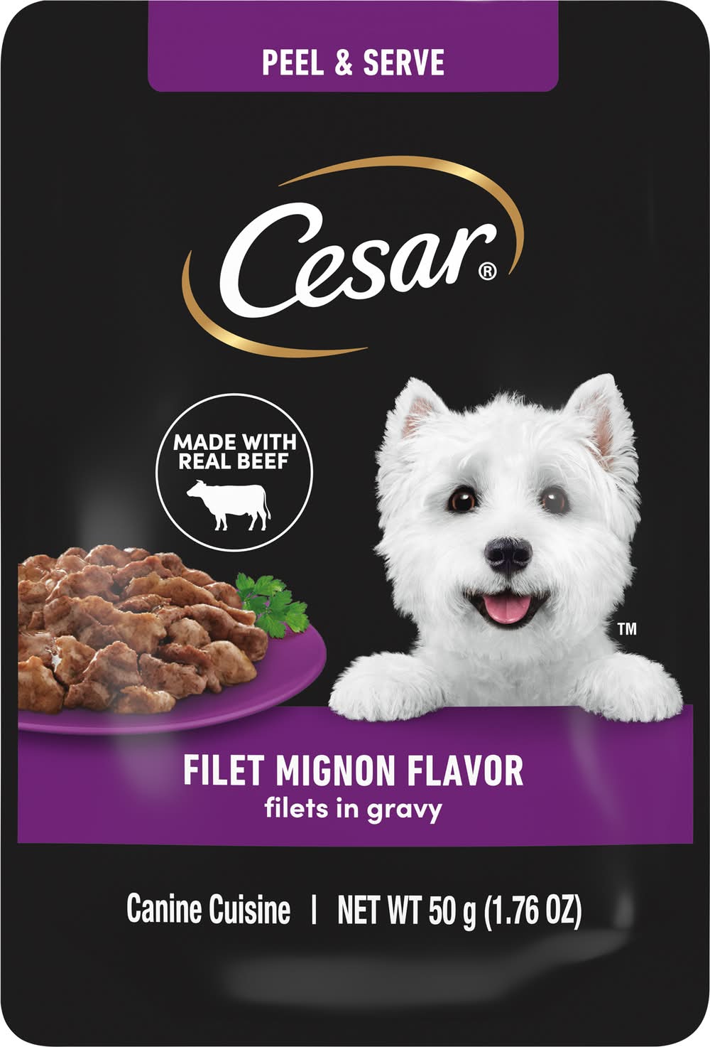 Cesar Filets in Gravy Filet Mignon Canine Cuisine Dog Food (1.76 oz)