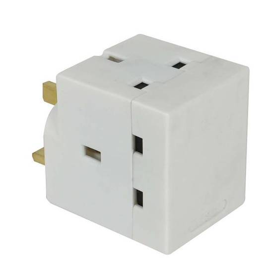 Morrisons 3 Way Adaptor Plug