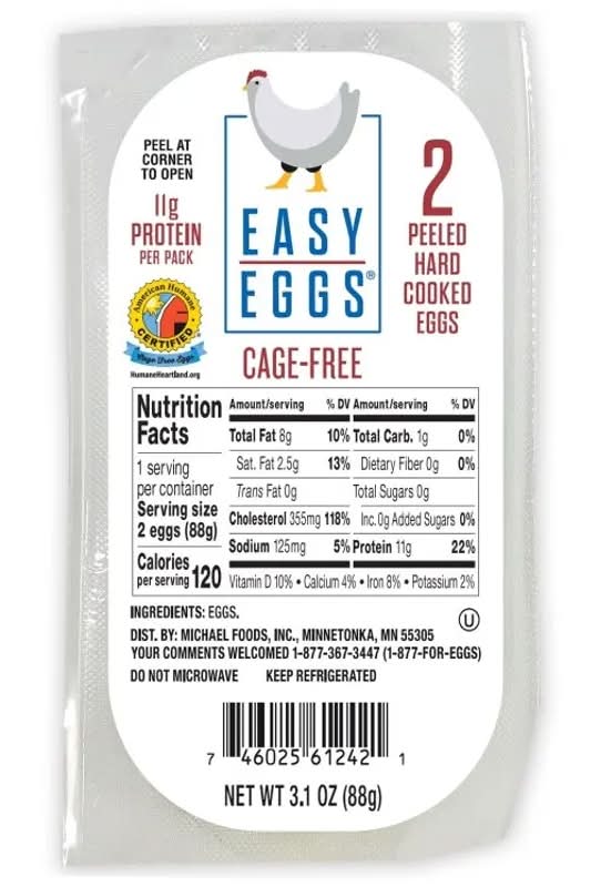 Easy Eggs Hard Boiled Peeled Eggs - 2 Pack