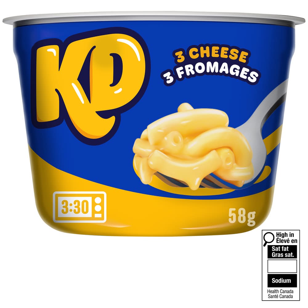 Kraft Dinner 3 Cheese Macaroni Snack Cup (58 g)