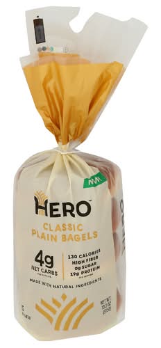 Hero Bread Classic Plain Bagels 5 Pack