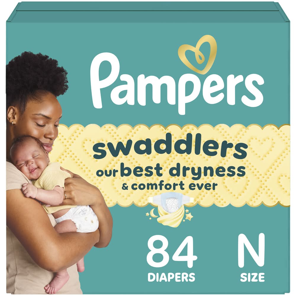 Pampers Swaddlers Diapers, Newborn (84 ct)