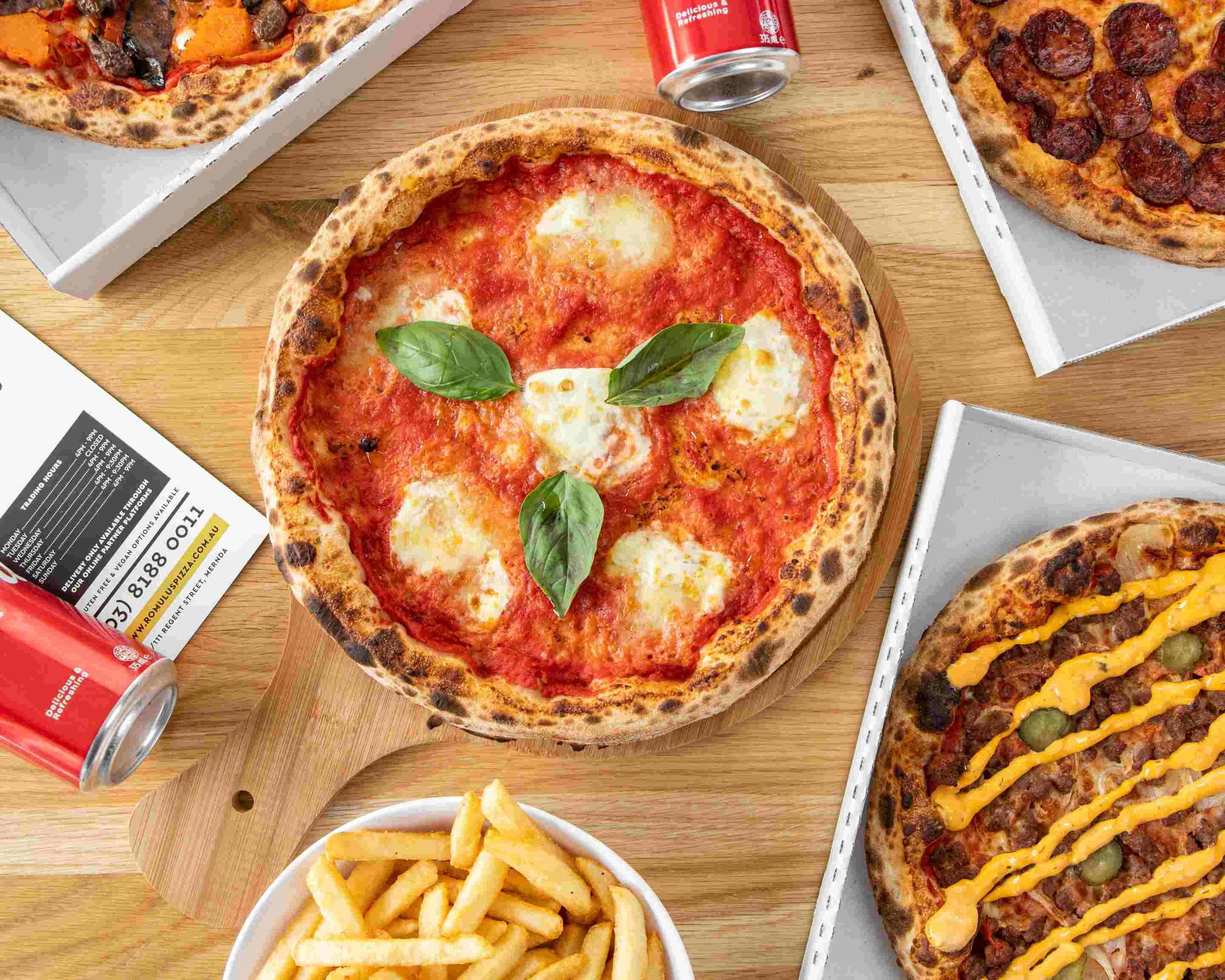 Order Romulus Pizza Menu Delivery and Takeaway in Melbourne Menu