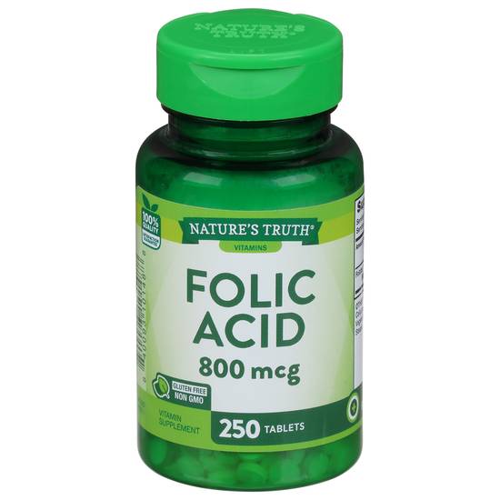 Nature's Truth Folic Acid 800 Mcg Tablets (250 ct)