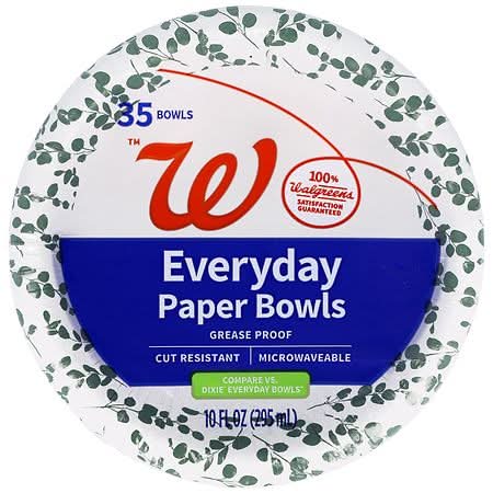 Walgreens Everyday Paper Bowls 10 fl oz (35 ct)