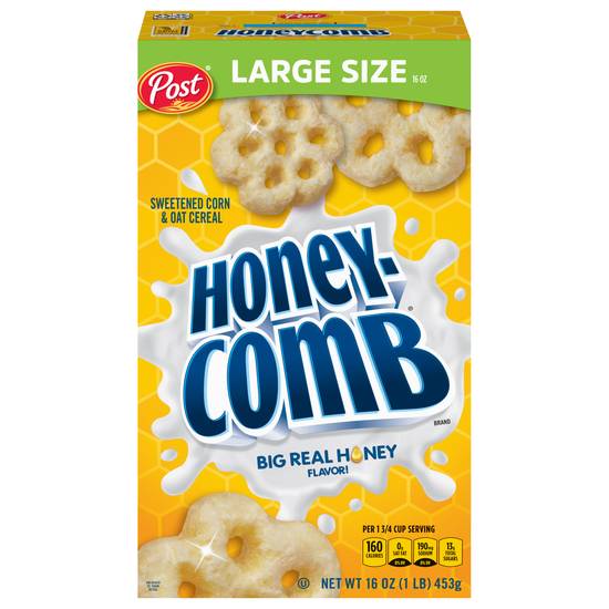 Honey-Comb Big Real Corn & Oat Honey Flavor Cereal