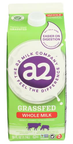 A2 Vitamin D Ultra-Pasteurized Grass Fed Whole Milk