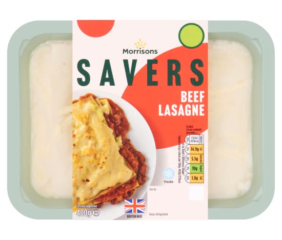 Morrisons Savers Beef Lasagne (400g)