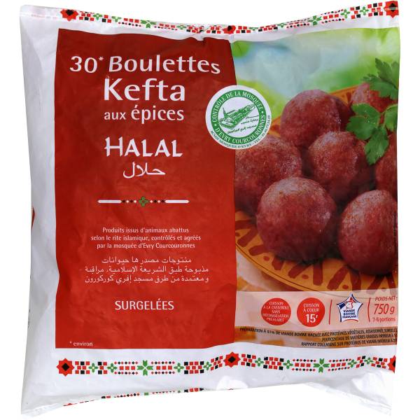 Leader Price - Boulettes kefta aux épices halal (30 unités)