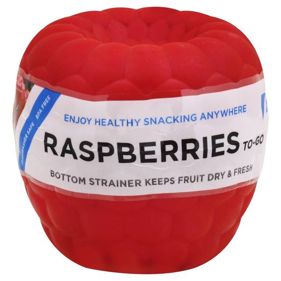 Hutzler Raspberries To-Go Bottom Strainer Container