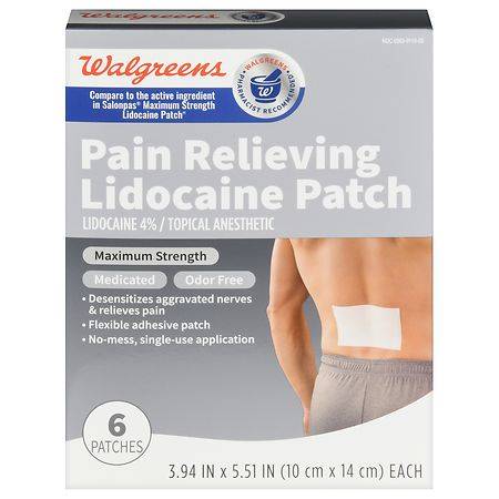 Walgreens Lidocaine Pain Relief Patches