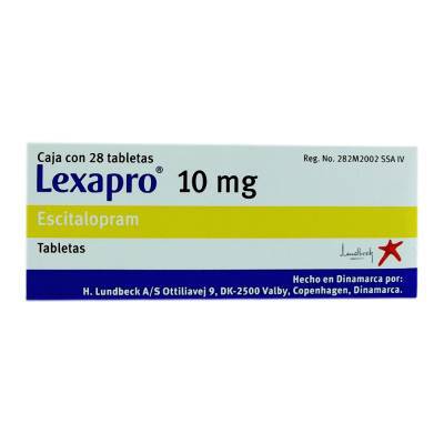 Lundbeck lexapro escitalopram tabletas 10 mg (28 un)