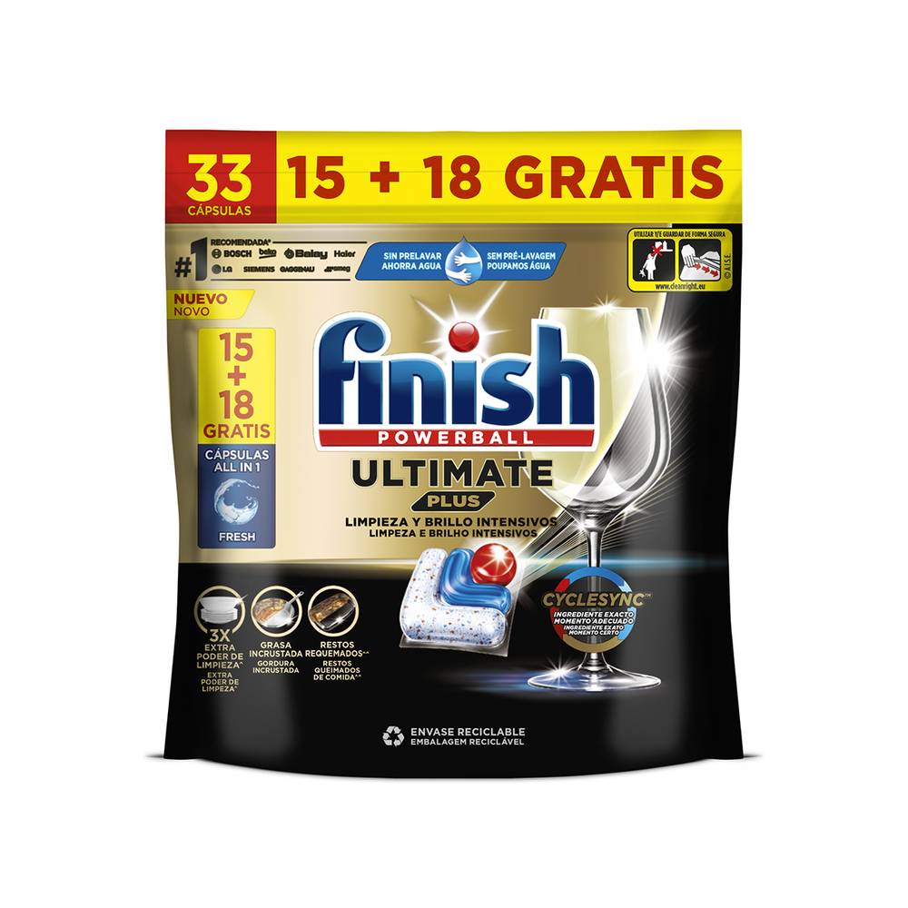 Finish Ultimate Plus 15P+18