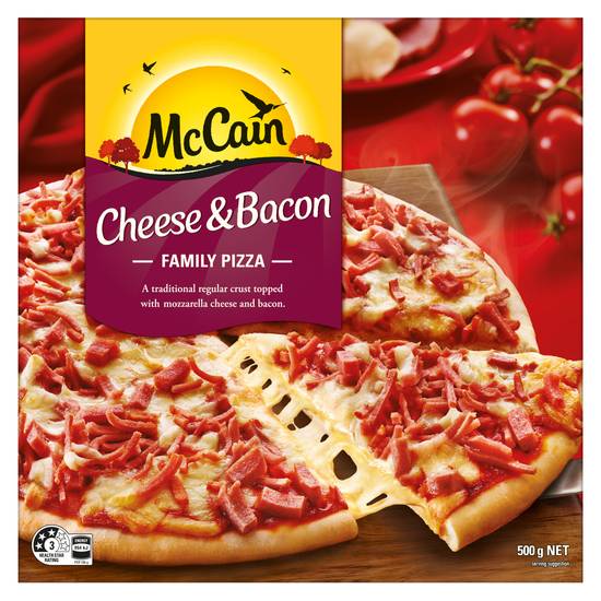 Mccain Pizza Cheese & Bacon 500g