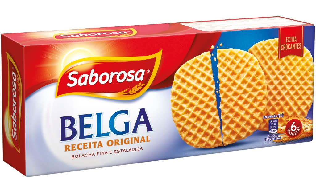 Saborosa  - Bolacha de manteiga belga original, embalagem de 220g
