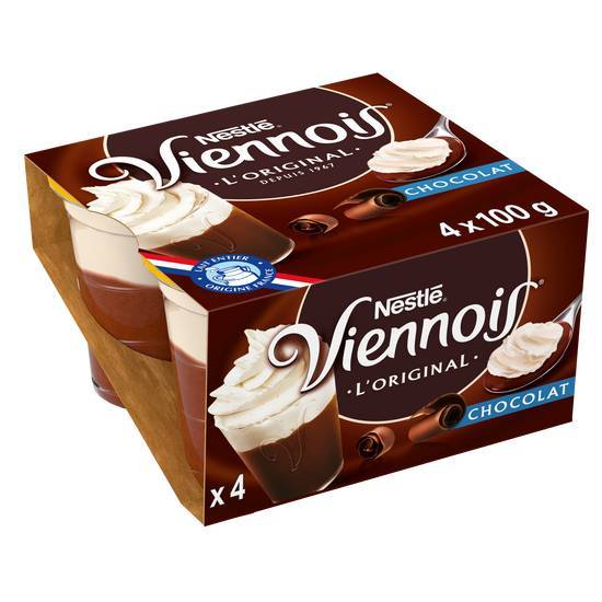 Nestlé viennois l'original liégeois au chocolat (4 pcs)