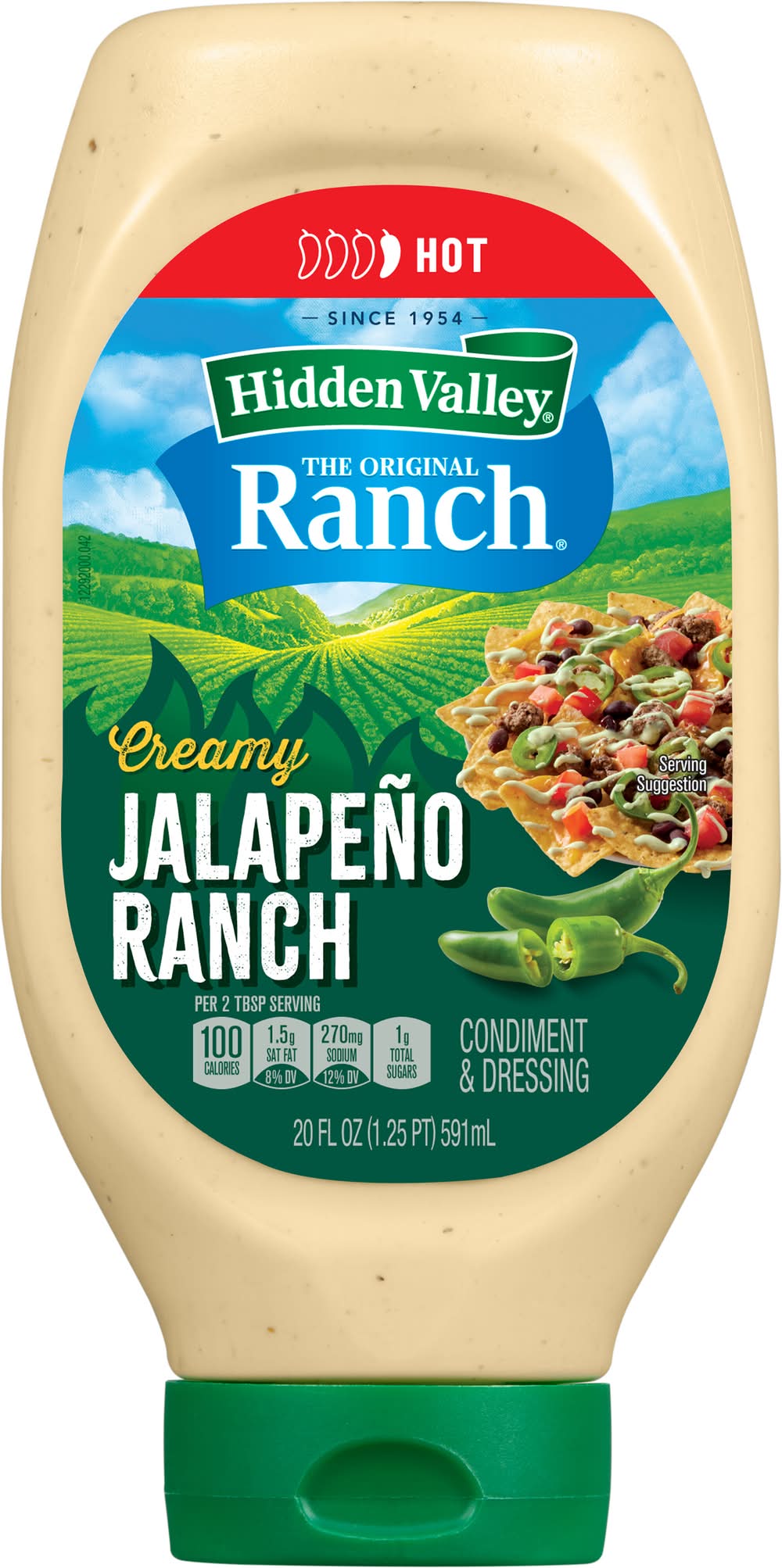 Hidden Valley Creamy Jalapeno Ranch Condiment and Dressing (20 fl oz)