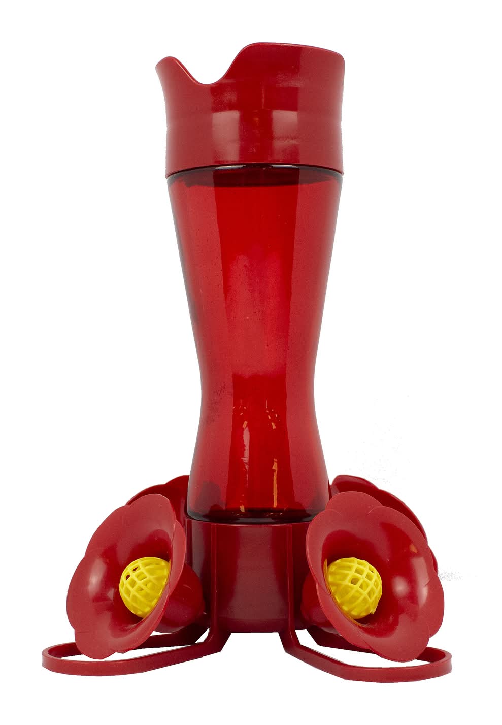 Perky-Pet Hummingbird 8 Oz Plastic Pinch Waist Nectar Bird Feeder 4 Ports