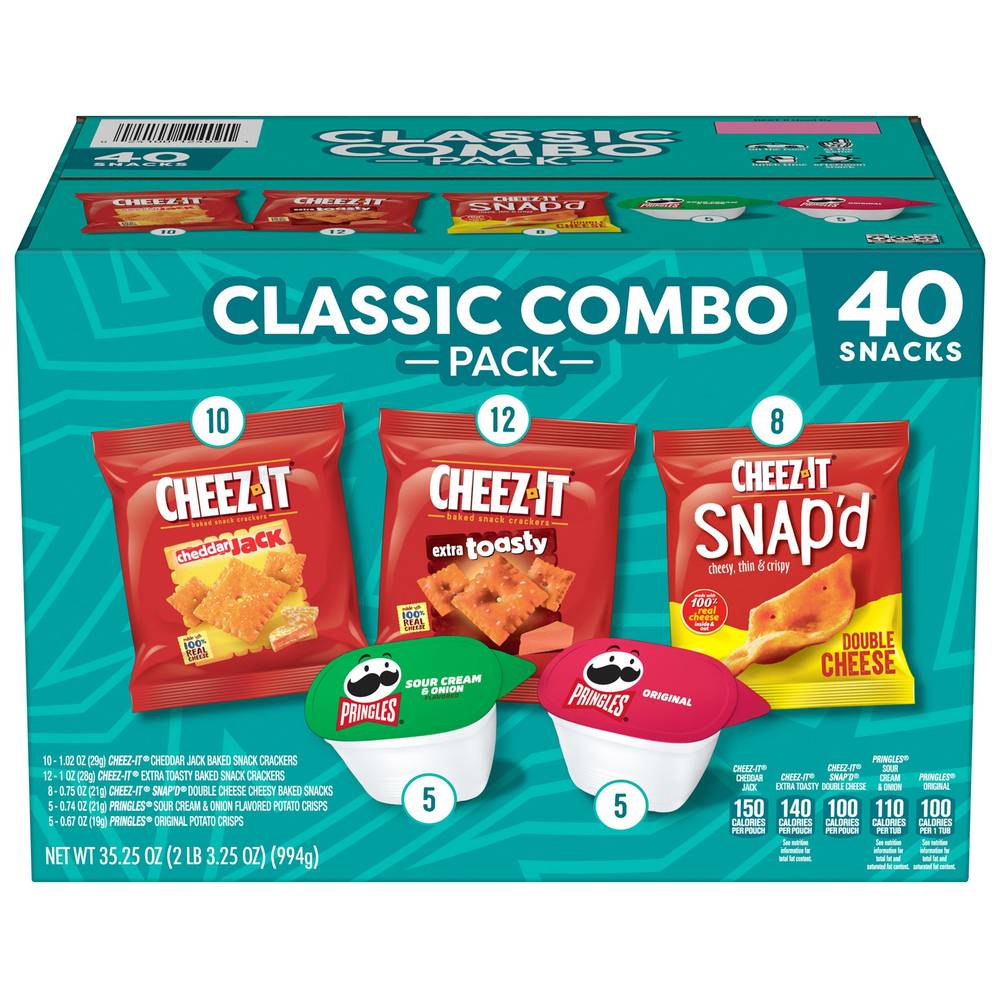 Cheez-It and Pringles Classic Combo Pack, 40-count