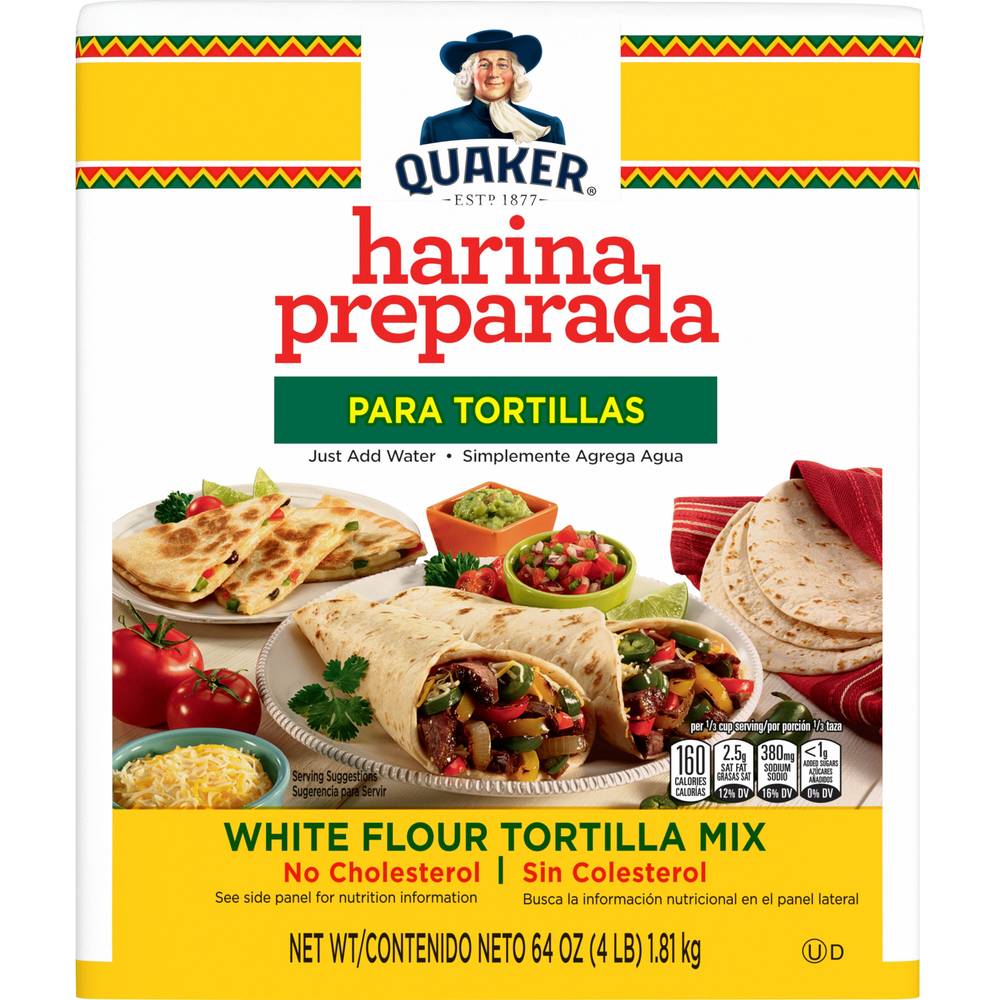 Quaker Harina Preparada Para Tortillas White Flour Tortilla Mix