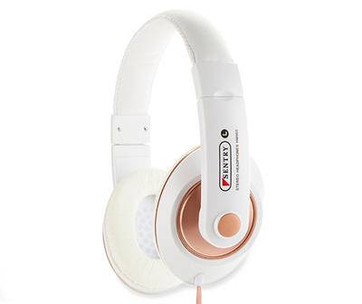 Sentry Stereo Headphones With Microphone (white -rose gold)