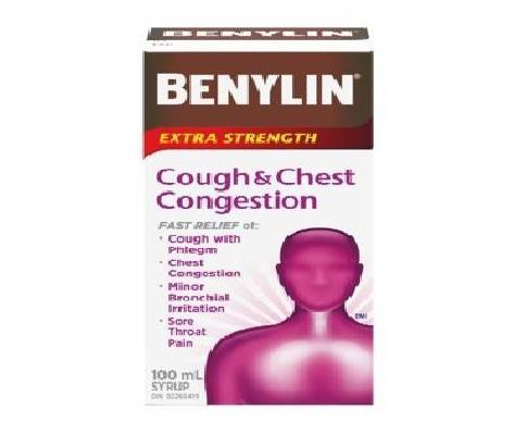 Benylin Syrup Regular Strenght Cough Chest Congestion 100ml