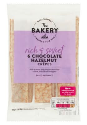 Asda The Bakery Chocolate Hazelnut Crêpes 6 x 30g (180g)