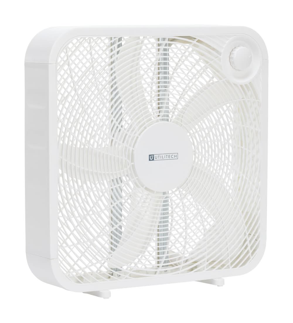 Utilitech 20-in 120 -Volt High Velocity Indoor White Box Fan Fan