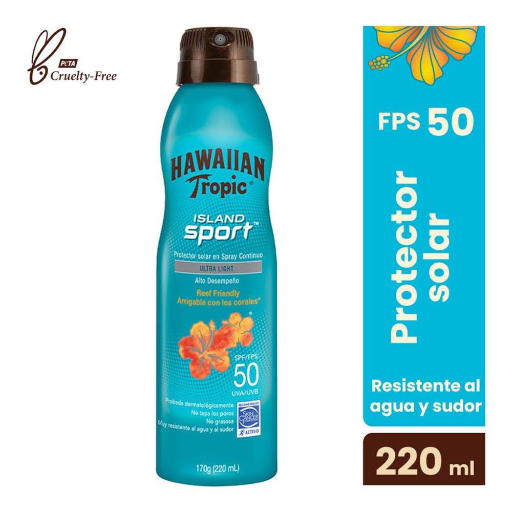 Hawaiian tropic island sport bloqueador solar fps 50 (220 ml)