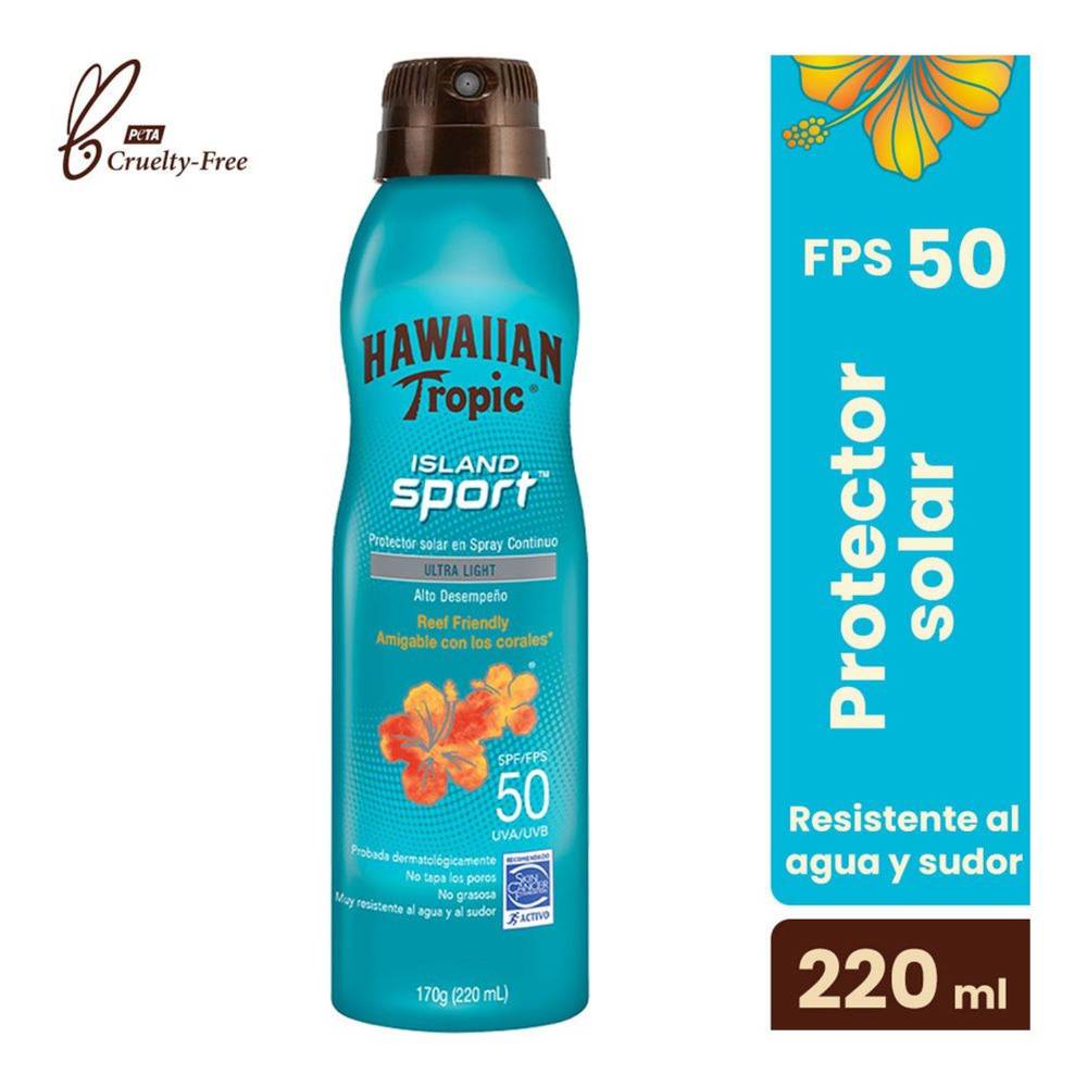 Hawaiian Tropic · Island sport protector solar en aerosol fps 50 (220 ml)