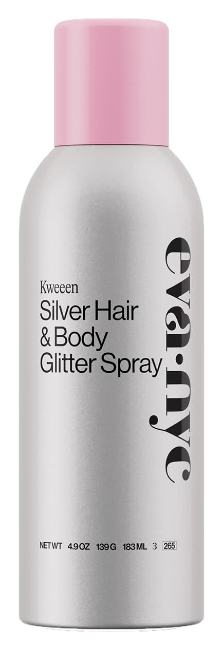 Eva NYC Kweeen Silver Hair & Body Glitter Spray (4.9 oz)
