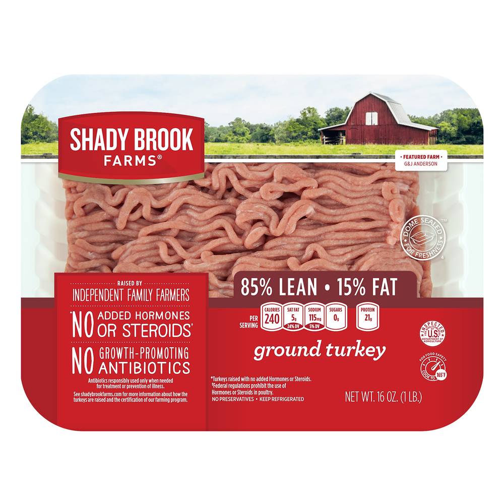 Shady Brook Farms 85% Lean 15% Fat Ground Turkey (16 oz)