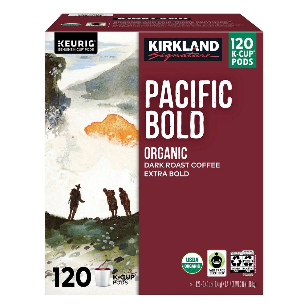 Kirkland Signature Coffee Organic Pacific Bold K-Cup Pod (3 lbs, 120 ct)