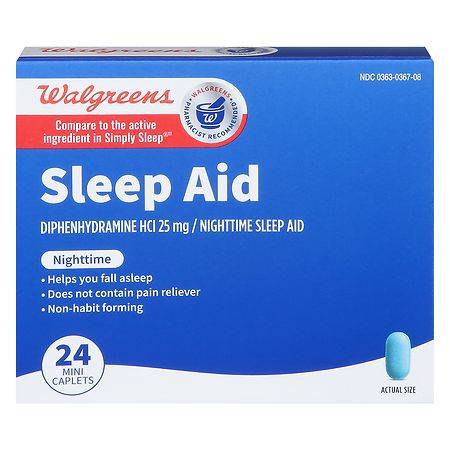 Walgreens Nighttime Sleep Aid Mini-Caplets (0.64 oz)