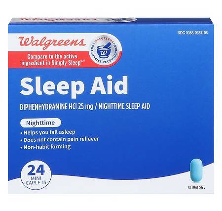 Walgreens Nighttime Sleep Aid Mini-Caplets (0.64 oz)