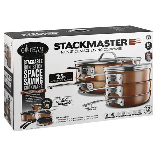 Gotham Steel Stackmaster 3 Piece Stackable Cookware Set