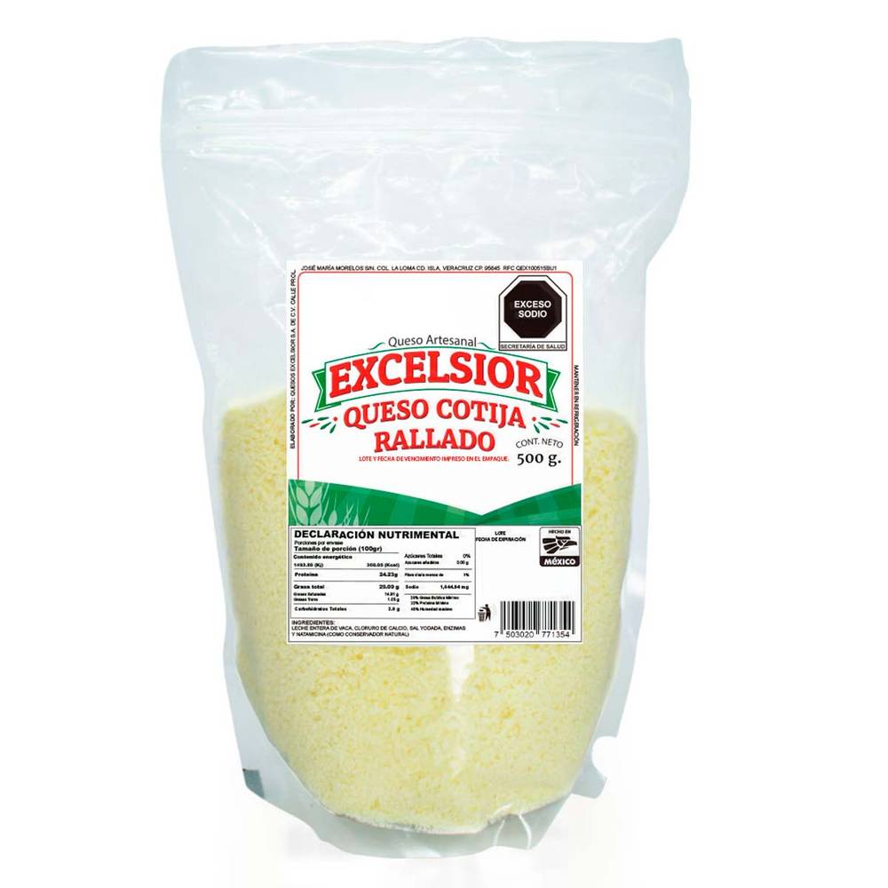 Excelsior · Queso cotija rallado artesanal (500 g)