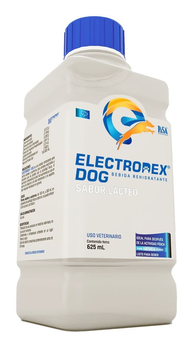 ELECTRODEX · Dog bebida rehidratante para perro todas las edades, lácteo (625 ml)