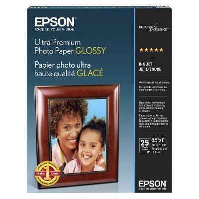 Epson Ultra Premium Glossy Photo Paper, 8.5 * 11 (25 ct)