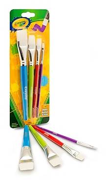 Crayola Flat Brush Set, 4/Pack (05-3520)