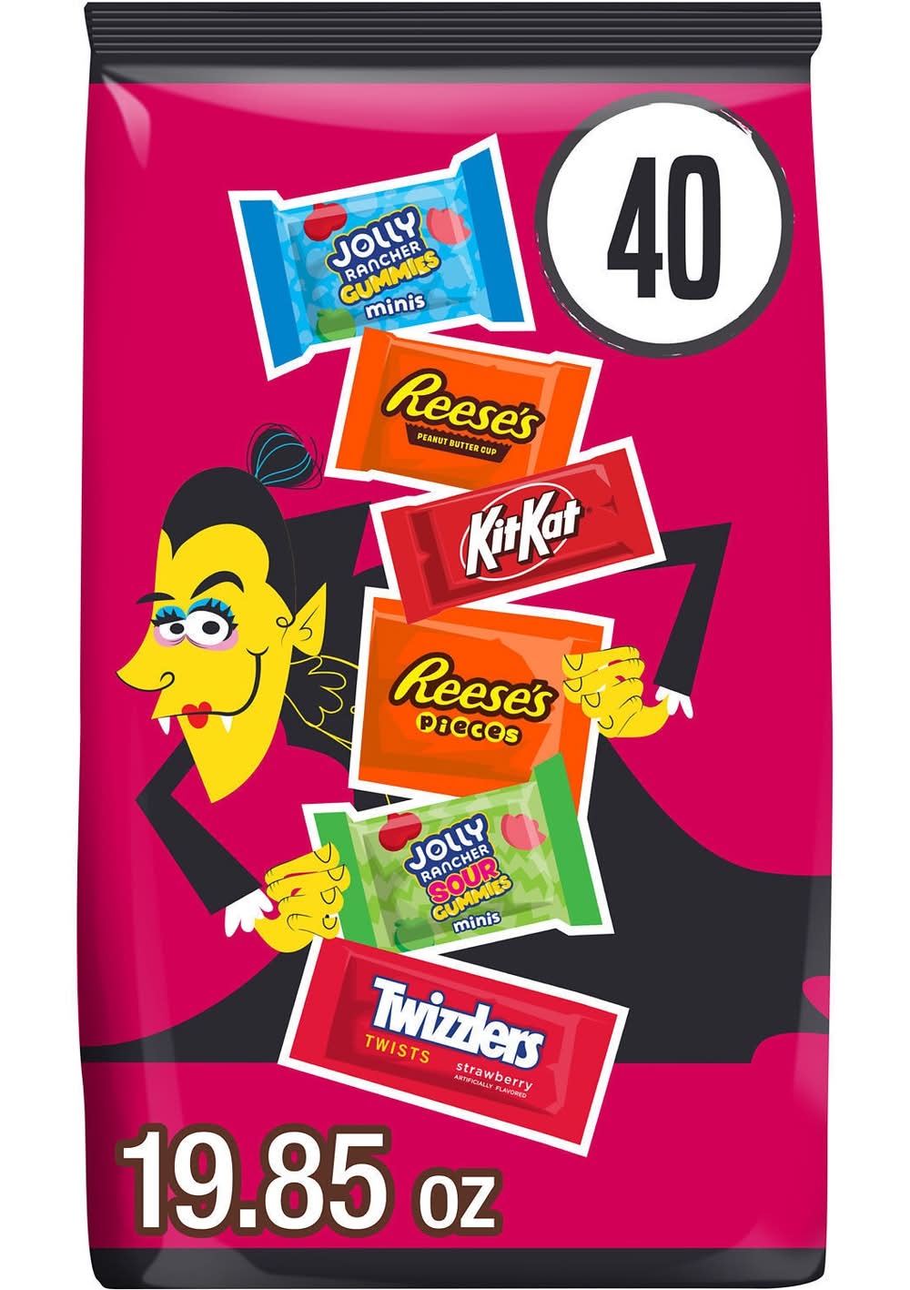 Hershey's Chocolate and Sweets Assorted Halloween Candy Snack Size Bulk Bag - 19.85oz/40ct
