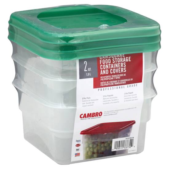 Cambro 2 Qt Food Containers & Covers