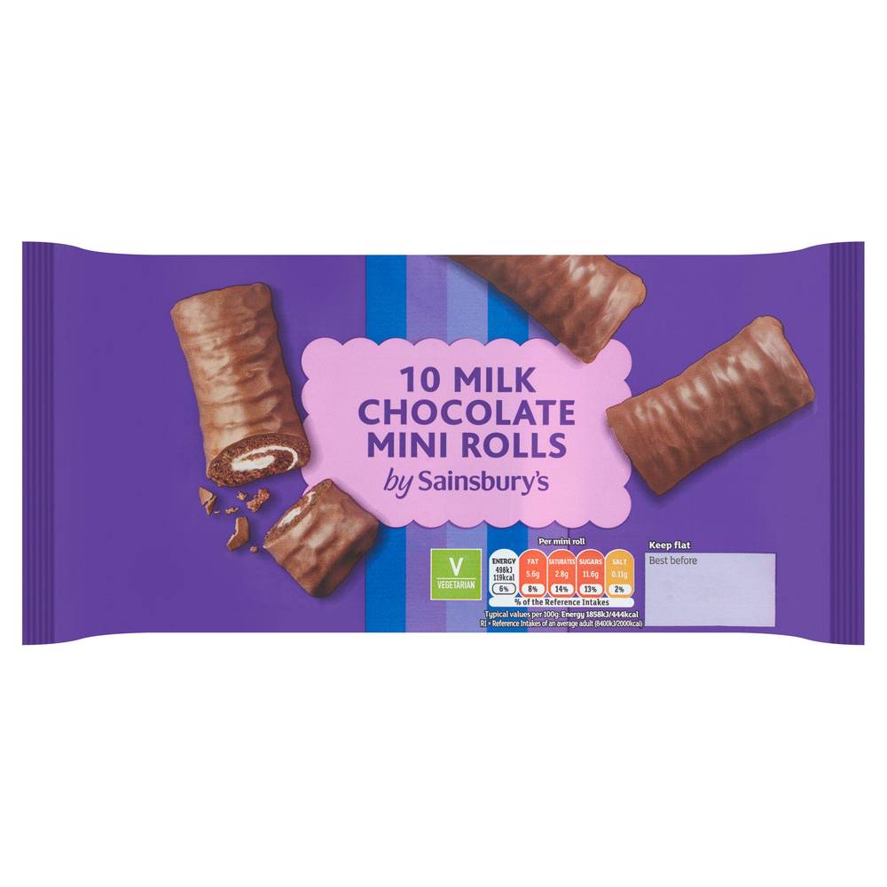 Sainsbury's Chocolate Mini Rolls x10