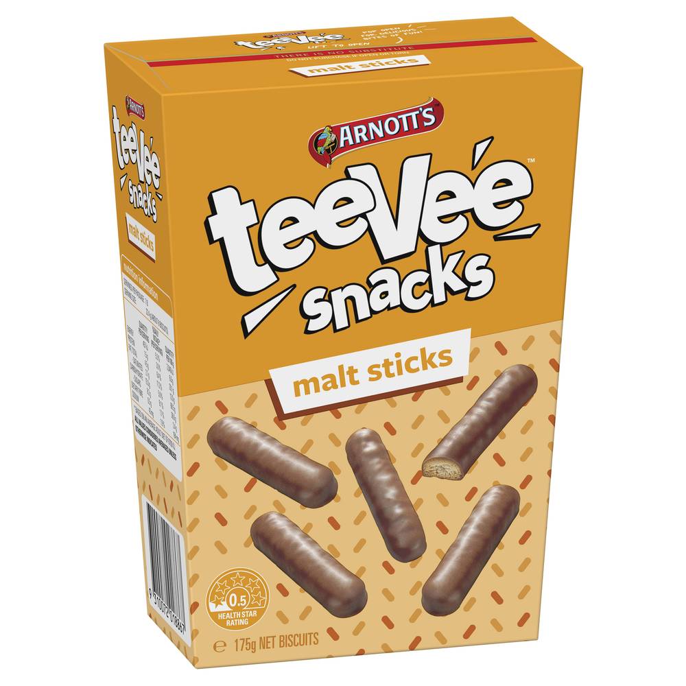 Arnott's Teevee Snacks Malt Sticks Biscuits (175g)