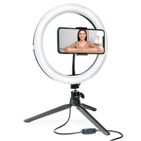 Bower Table Top Light Ring With Tabletop Ballhead Tripod + Phone Holder