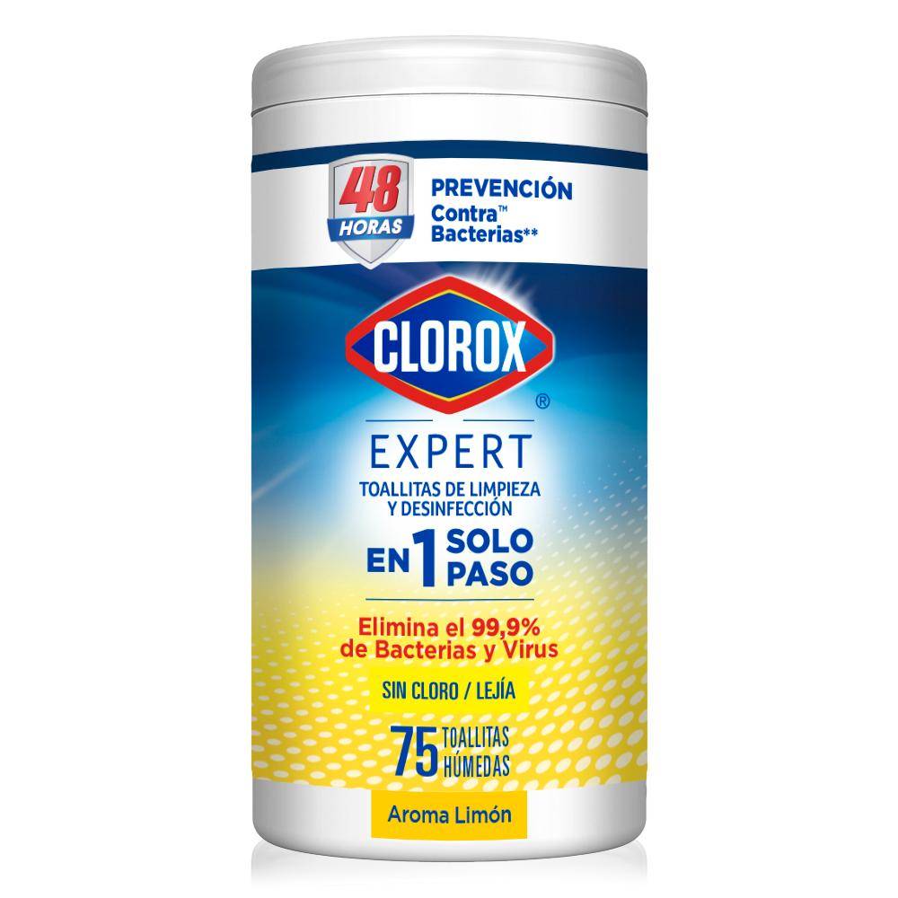 Clorox toallitas desinfectantes expert (75 piezas)