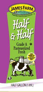 James Farm - Half & Half - 64 oz